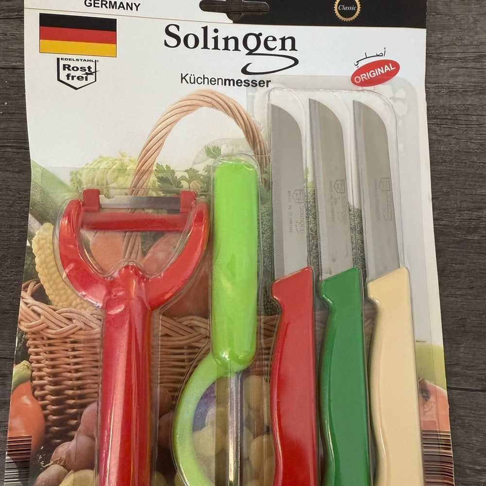 Solingen Kitchen Knife and Peeler Set